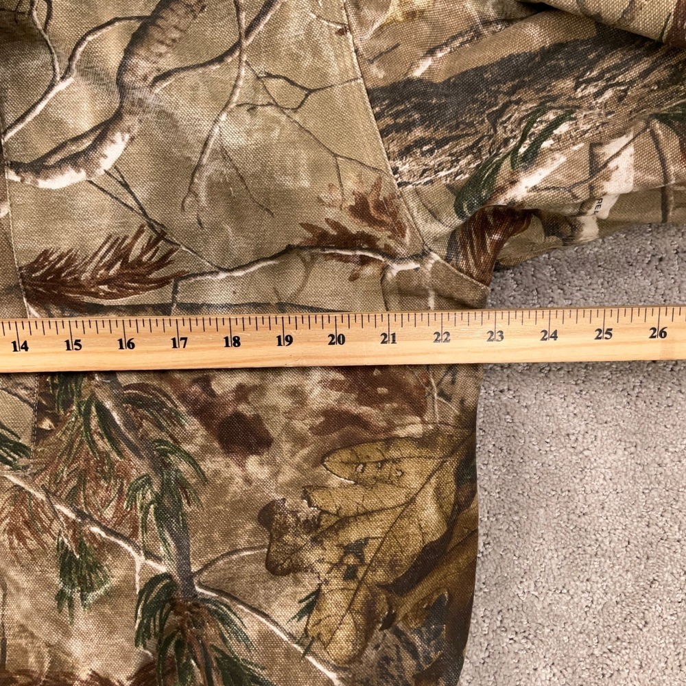 Levis Signature Jacket Men Medium Brown Camo Canvas Hunting Quilted Heavy Jacket - Picture 6 of 10